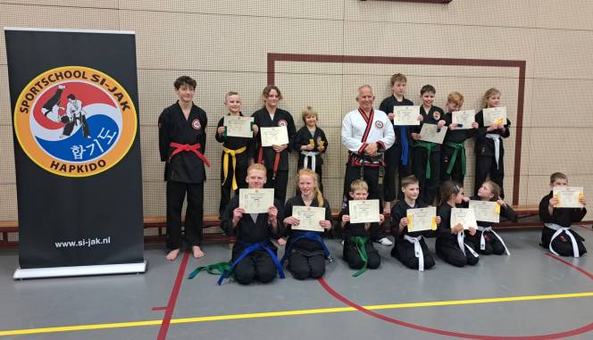 Geslaagden Ophemert, Jeugd groep Hapkido examens februari 2024