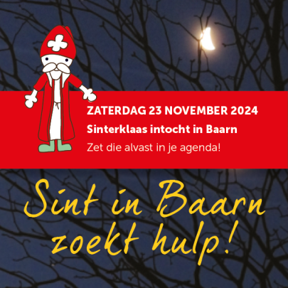 Sinterklaas in Baarn zoekt vrijwilligers!