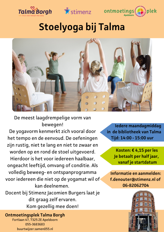 Stoelyoga bij Talma