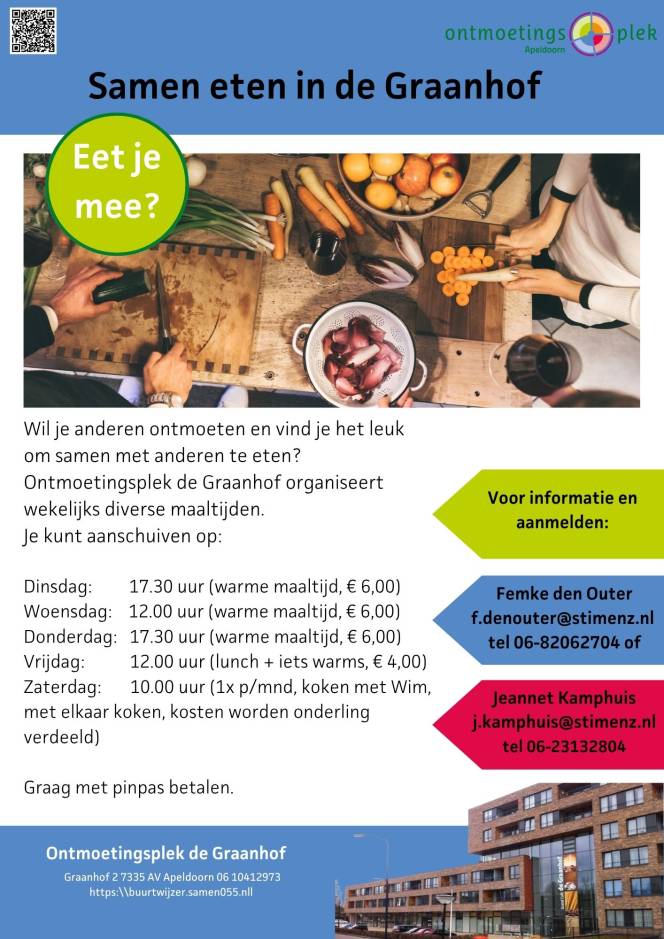 Samen eten di woe do op de Graanhof