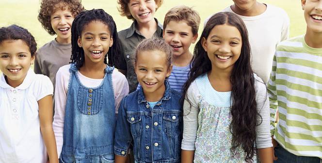 Foto van 9 kinderen