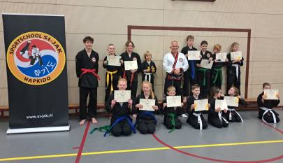 Geslaagden Ophemert, Jeugd groep Hapkido examens februari 2024