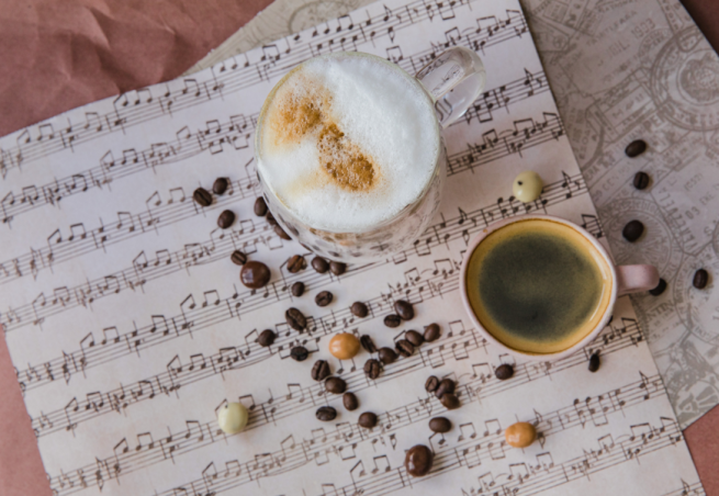 muziek en koffie