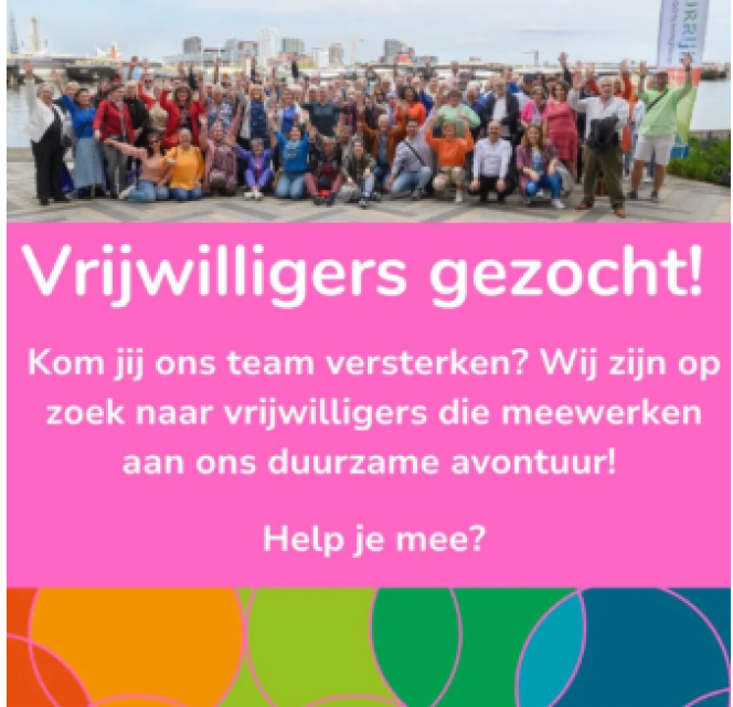 kleurrijk vrijjwilligers
