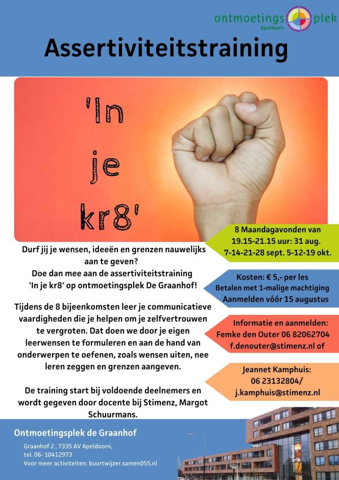 Flyer Assertiviteitstraining najaar 2026